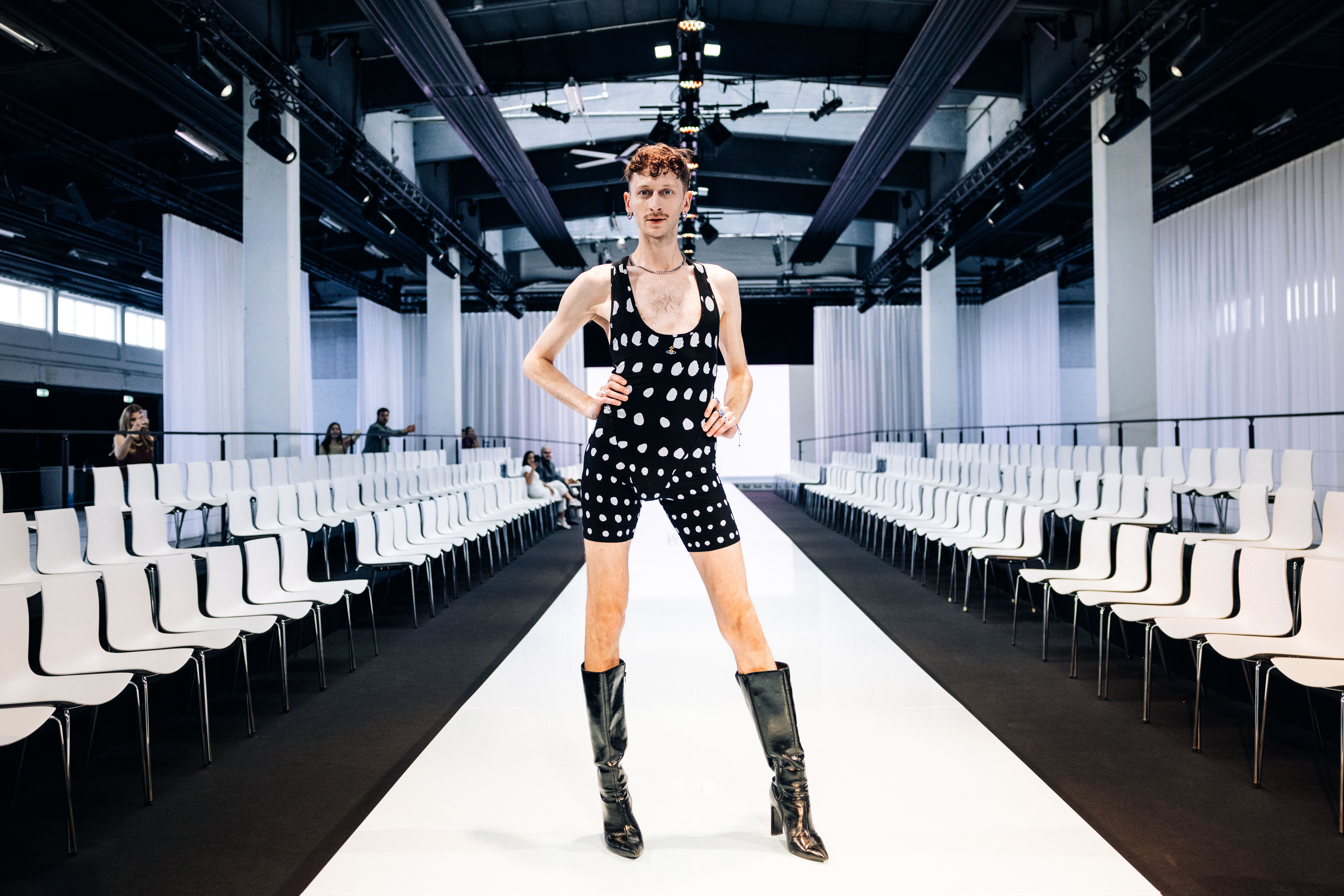 Darwin Stapel on the runway during rehearsals for Perwoll The Comeback Collection at Copenhagen Fashion Week 2026